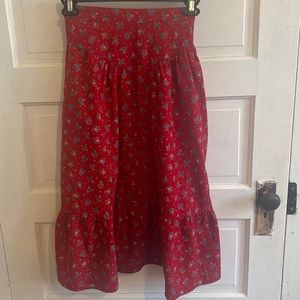 Floral Hippie Vintage Prairie or Western Skirt
